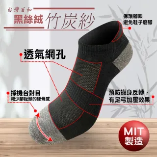 【JS 嚴選】台灣製健康機能竹炭襪(超值八雙)