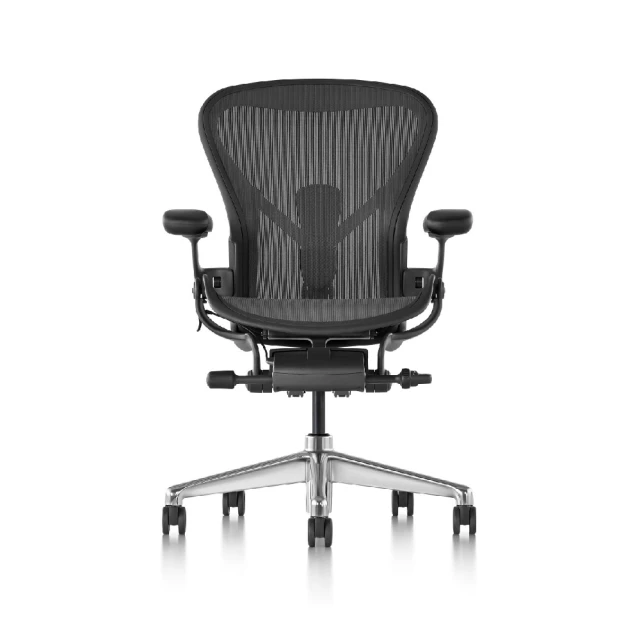 Herman Miller Aeron 全功能- 石墨黑鋁腳 l C SIZE l 原廠授權商世代家具(人體工學椅/辦公椅/主管椅)