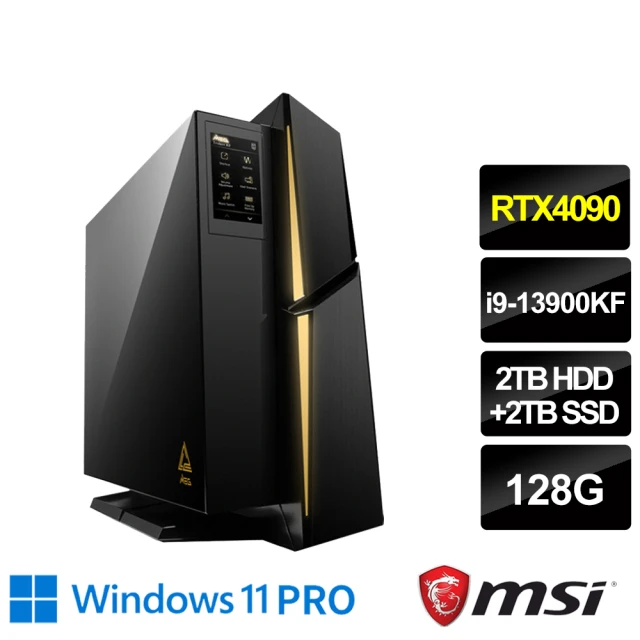 MSI 微星 i9獨顯RTX電競電腦(Trident X2/i9-13900KF/128G/2T+2T SSD/RTX4090-24G/W11P)