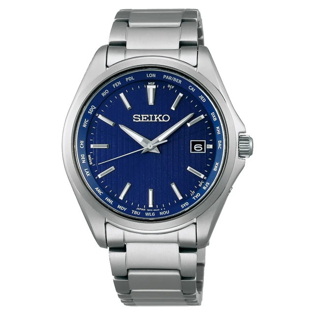 SEIKO 精工 SPIRIT 5局電波鈦金屬太陽能錶/39.5mm(7B75-0AA0B SBTM289J)