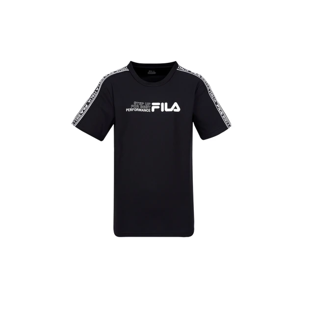 FILAFILA官方直營 男抗UV吸濕排汗T恤-黑色(1TEX-5300-BK)