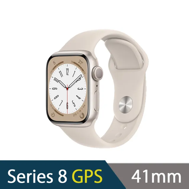 無線充電器組【Apple 蘋果】Apple Watch S8 GPS 41mm(鋁金屬錶殼搭配