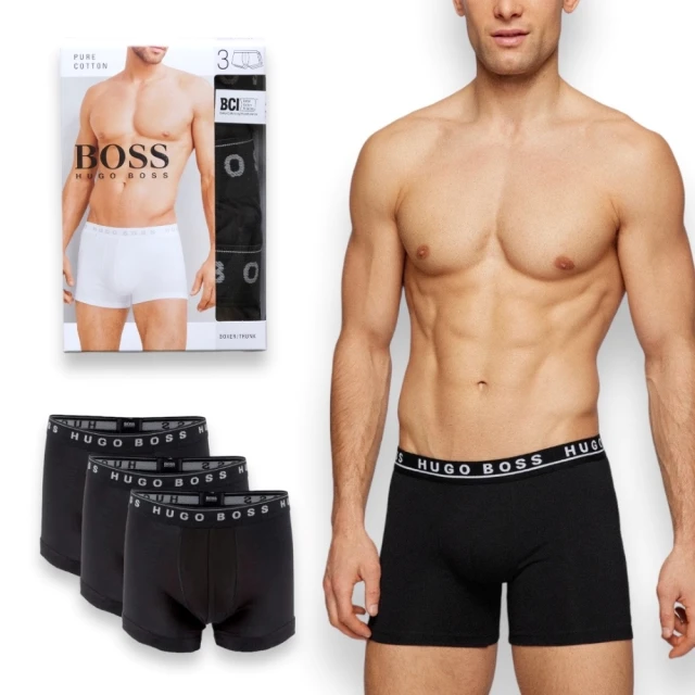 BOSSBOSS 三件組合 男生 純棉貼身四角內褲 男款 短版