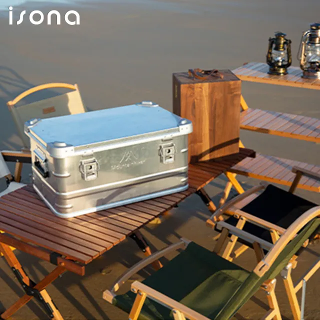 【isona】S尺寸 戶外露營鋁合金收納箱(收納箱 儲物箱)