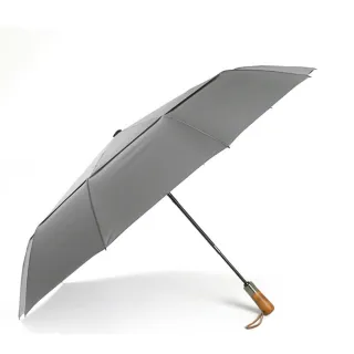 【PARACHASE】英倫情人 實木手柄 加大 雙人 雙層傘面 雨傘 自動傘 紳士傘 商務傘(經典四色任選)
