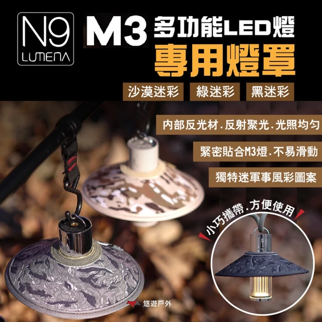 【N9】M3 多功能LED燈專用燈罩_迷彩色(悠遊戶外)