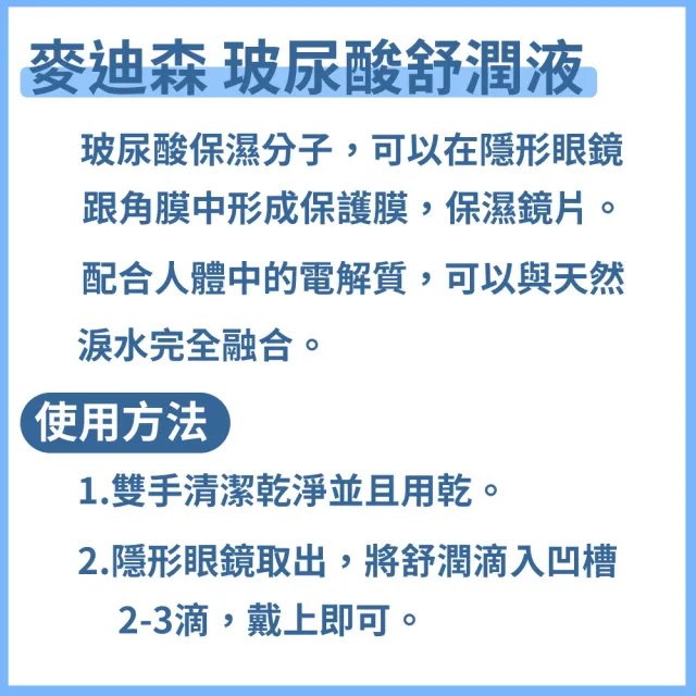 【麥迪森】玻尿酸舒潤液 3盒組(0.5ml 20支/盒 人工淚液)