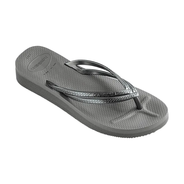 【havaianas 哈瓦仕】拖鞋 女鞋 夾腳拖 厚底 巴西 Wedges 灰色 4146317-5002W(哈瓦士)