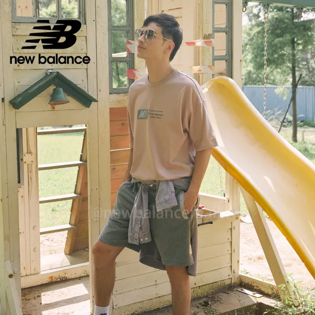【NEW BALANCE】NB 短袖上衣_男裝_粉色_AMT21372PK(亞版 版型正常)