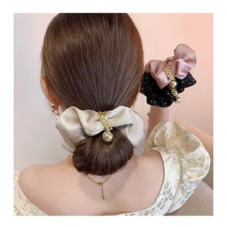 【HERA 赫拉】日韓絲綢高級感點鑽大腸髮圈 H111031402(髮飾 髮圈)