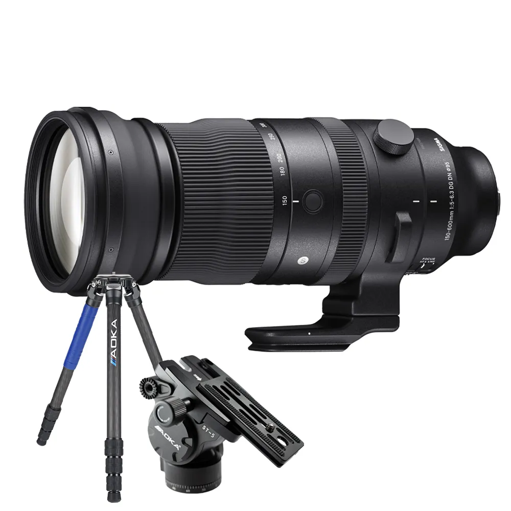 【Sigma】150-600mm F5-6.3 DG DN OS Sports ＋AOKA TK324C＋  ST5 掌上型油壓雲台 套組(總代理公司貨)