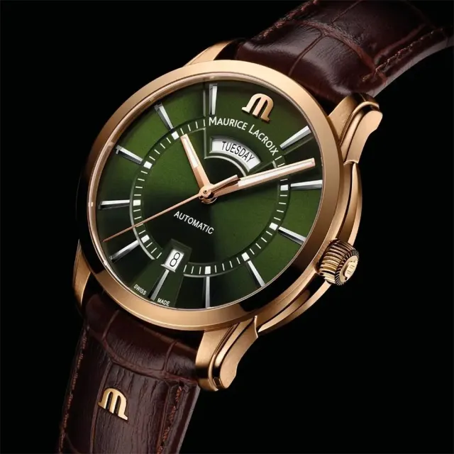 【Maurice Lacroix 艾美錶】Pontos Day Date 青銅日曆紳士機械錶(PT6358-BRZ01-63E-3)