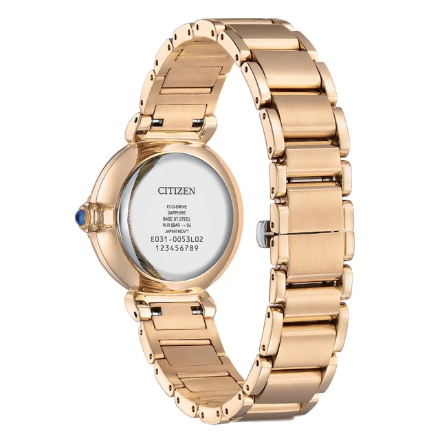 【CITIZEN 星辰】幸福鈴蘭 光動能 白蝶貝知性女錶 29.5mm(EM1073-85Y)