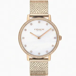 【COACH】COACH手錶型號CH00147(貝母錶面金色錶殼金色米蘭錶帶款)