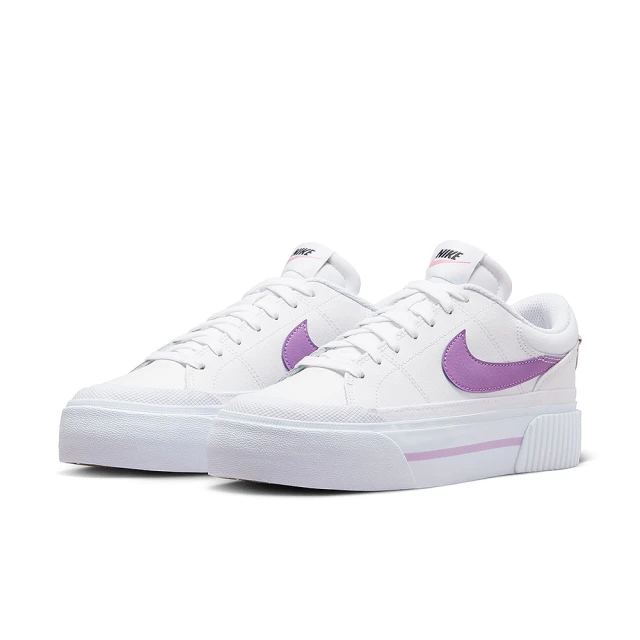 NIKE 耐吉NIKE 耐吉 休閒鞋 女鞋 運動鞋 皮革 WMNS COURT LEGACY LIFT 白紫 DM7590-103