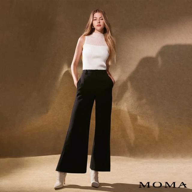 MOMA 率性都會薄款西裝寬褲(兩色)
