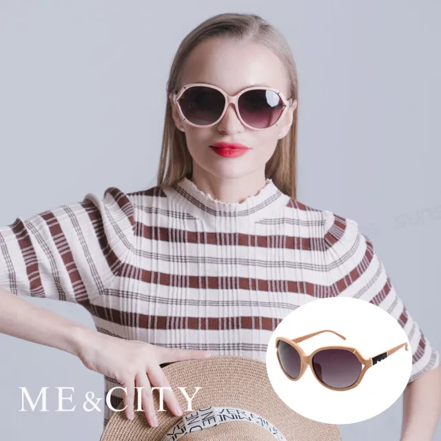 【ME&CITY】歐美簡約簍空點綴太陽眼鏡 品牌墨鏡 抗UV400(ME1204 J08)