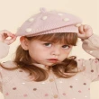 【安朵童舖】現貨韓版兒童針織女童毛線帽蘑菇小圓點針織帽波點球帽毛球貝雷帽(049)