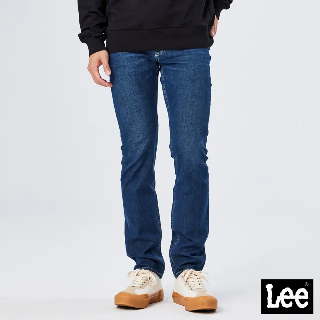 【Lee】出清品-男裝 牛仔褲 / 706 低腰合身窄管 中藍洗水(LL21003567D)