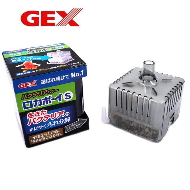 【GEX五味】日本納豆菌水妖精淨水過濾器 S+3入替換濾棉×2 氣動式三重過濾套組(增氧 培菌J-94)