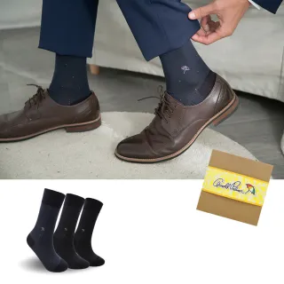 【Arnold Palmer 雨傘】8雙組點點簡約絲光雙紗紳士襪(禮盒/禮物/紳士襪/男襪/長襪)