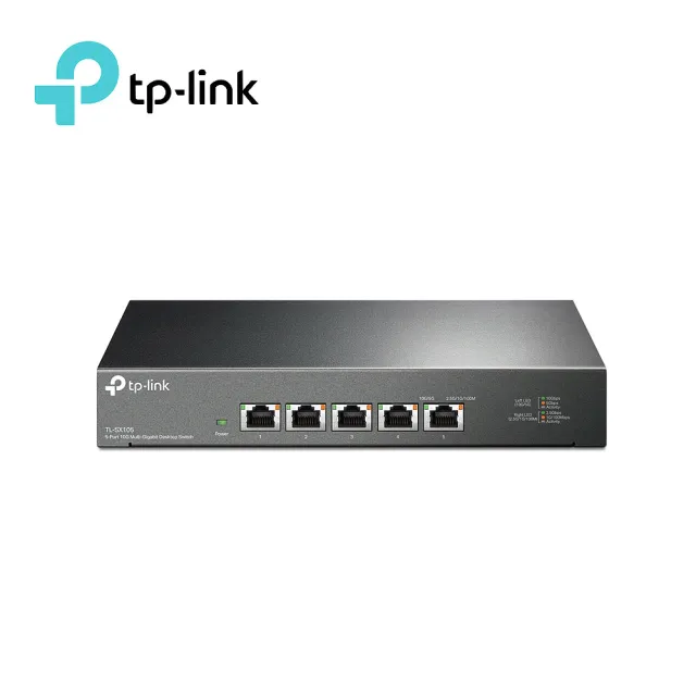 【TP-Link】TL-SX105 5埠 port 100Mbps/1Gbps/10Gbps Gigabit桌上型交換器 乙太網路switch hub(金屬殼)