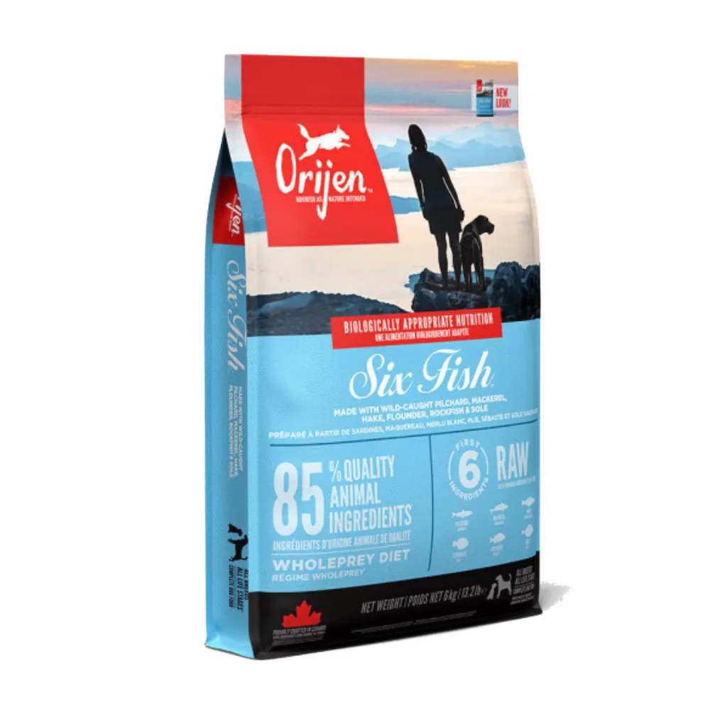 【Orijen】歐睿健-六種鮮魚犬2kg/4.4lb 無榖配方（全齡無榖鮮肉犬糧）(狗糧、狗飼料、犬糧)