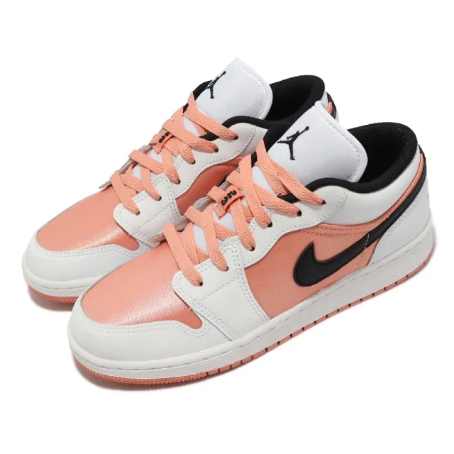 NIKE 耐吉】童鞋Air Jordan 1 Low GS 女鞋大童橘白喬丹AJ1 休閒鞋