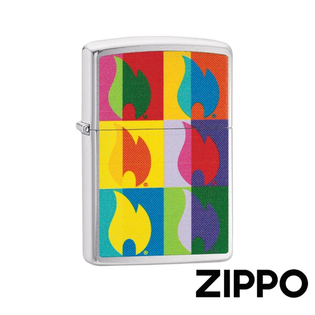 Zippo 經典色塊火焰防風打火機(美國防風打火機)