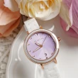 【Relax Time】春日花漾系列玫瑰金陶瓷女士時尚腕錶 紫面 36mm(RT-98-3)