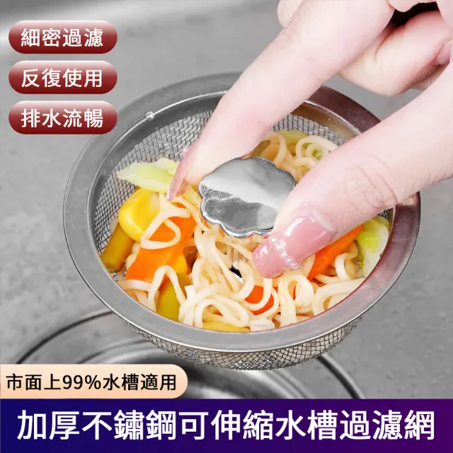 【茉家】好清洗不易卡渣不鏽鋼水槽過濾網(1入)