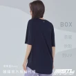 【STL】韓國 BOX『涼感 抗UV』寬鬆 快乾 女 運動機能 長版蓋臀 短袖上衣(海軍藍Navy)