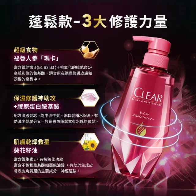 【CLEAR 淨】日本頭皮養護系列洗髮露/護髮乳350g/370g x3入(多款任選)