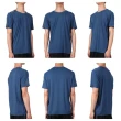 【FIRESTAR】男彈性圓領短袖T恤-慢跑 路跑 涼感 運動 上衣 靛藍灰(D2033-98)