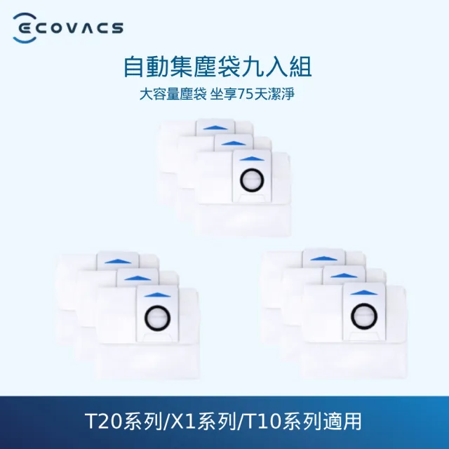 ECOVACS 科沃斯】T20 OMNI/X1 OMNI/T10 OMNI基站專用自動集塵袋3L(三包