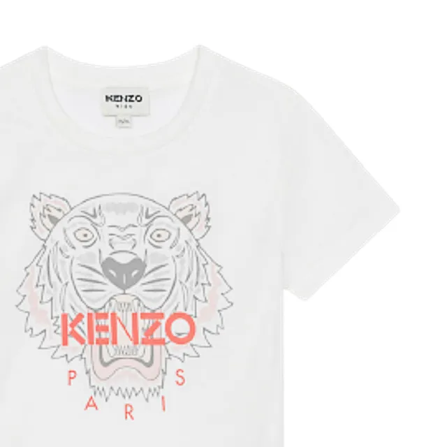 【KENZO】童裝 虎面圖案 白色短袖T恤(4A、6A、8A、10A、12A)