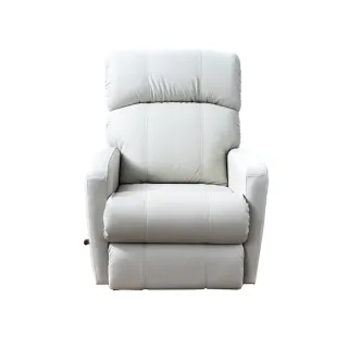 【HOLA】La-Z-Boy 單人全牛皮沙發/搖椅式休閒椅10T503-淺銀色(10T503-淺銀色)