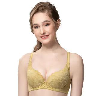 【Swear 思薇爾】花思系列B-E罩蕾絲包覆女內衣(松香黃)