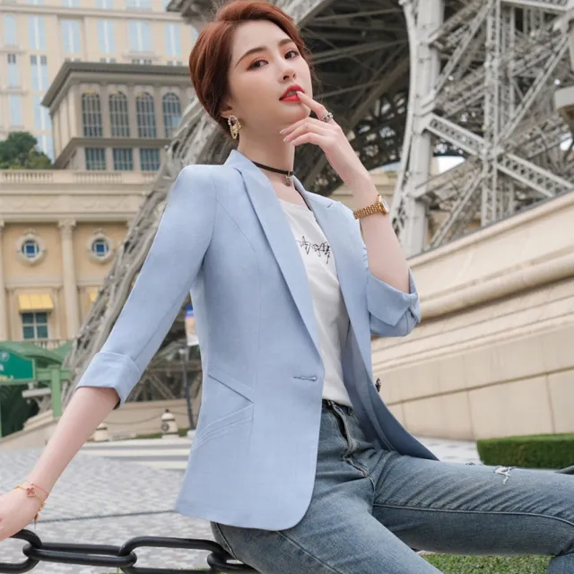 【BRIGA JRYY21103】BRIGA JRYY21103設計師款女薄外套夏短款韓版修身小西裝(JRYY21103)