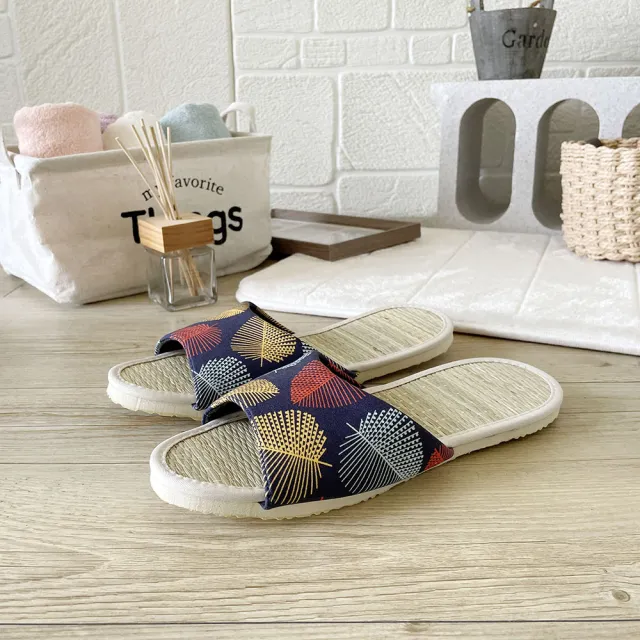 【iSlippers】台灣製造-小時光-真草蓆室內拖鞋(單雙任選)