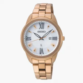 【SEIKO 精工】Lukia系列 羅馬時標 太陽能 彩鑽腕錶 禮物 送禮 推薦(SUT364J1/V137-0DC0K)