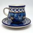 【SOLO 波蘭陶】CA 波蘭陶 80ML 濃縮咖啡杯盤組 迷樣藍系列 CERAMIKA ARTYSTYCZNA
