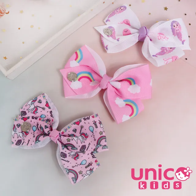 【UNICO】兒童 歐美風多款甜美造型大髮夾6入組(髮飾/配件/聖誕)