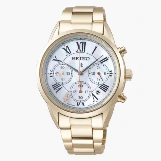 【SEIKO 精工】珍珠貝 太陽能 計時腕錶 聖誕節 禮物 送禮(SSC822J1/V175-0EX0G)