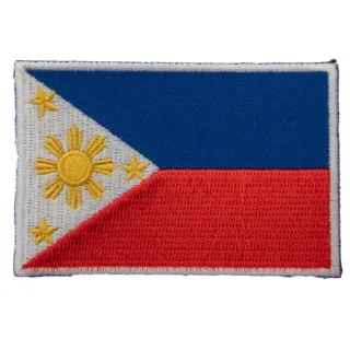 【A-ONE 匯旺】PHILIPPINES 菲律賓 國旗 刺繡燙布貼含背膠 國旗臂章 熨燙貼章 刺