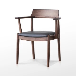 【DAIMARU 大丸家具】MIMI米米黑胡桃木餐椅(餐椅)