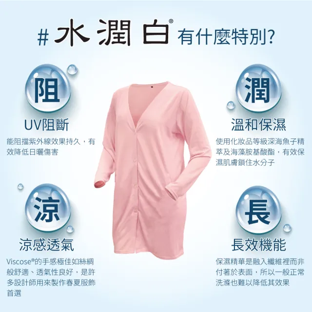 【PL Life】貝柔日本水潤白抗UV保濕防曬罩衫長版外套(時尚灰)