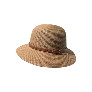 【SUNS】時尚名媛款皮帶扣渡假草帽 氣質休閒透氣遮陽帽(時尚休閒 防曬遮陽 出遊海灘)
