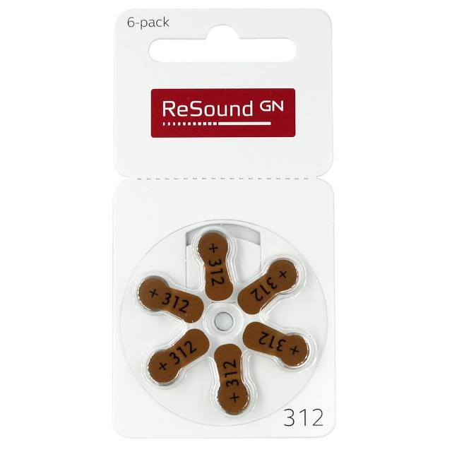 【易耳通】ReSound助聽器電池312/A312/S312/PR41*10排(60顆)