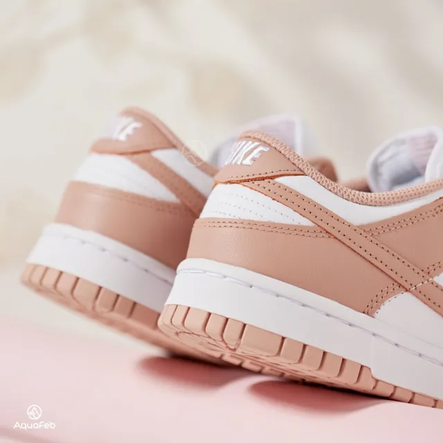 NIKE 耐吉】Dunk Low Rose Whisper 女鞋白色粉色玫瑰經典皮革低筒休閒